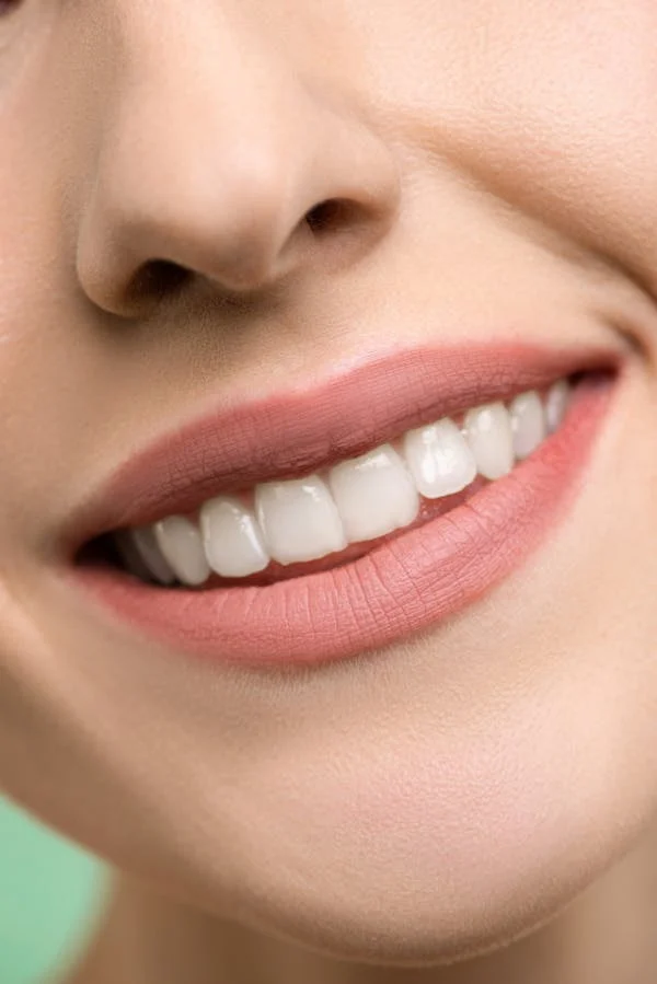 close up shot of a woman's beautiful smile